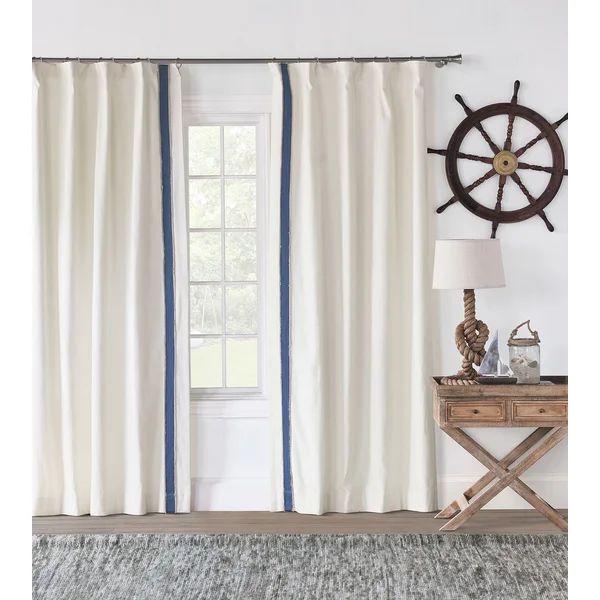 Maritime Cotton Blend Room Darkening Curtain Panel | Wayfair North America