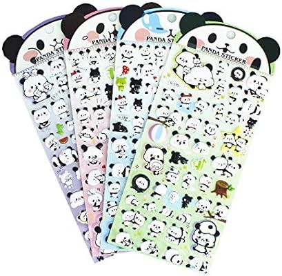 HighMount Panda Stickers 4 Sheets with Pandas Faces Stickers and Bamboo Decals for Kids Scarpbook... | Amazon (US)