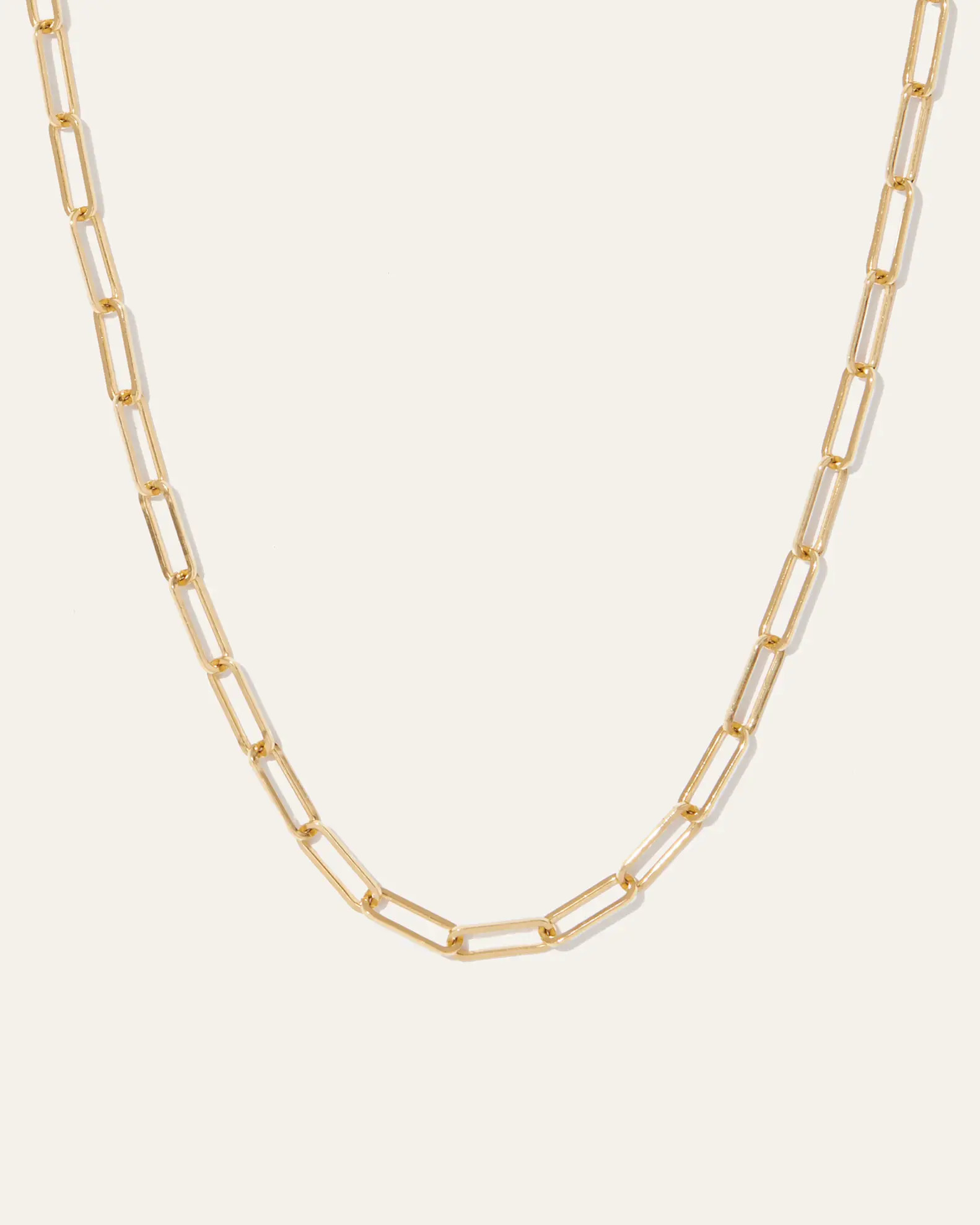 14K Gold Small Paperclip Chain Necklace in Yellow Gold | Quince
