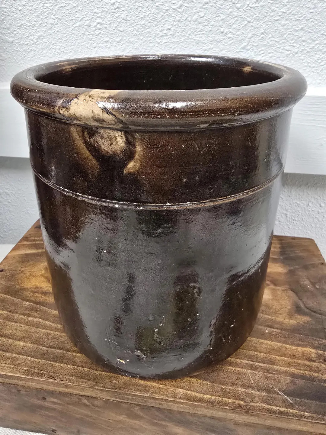 Antique Brown Stoneware Kitchen Crock | Etsy (US)