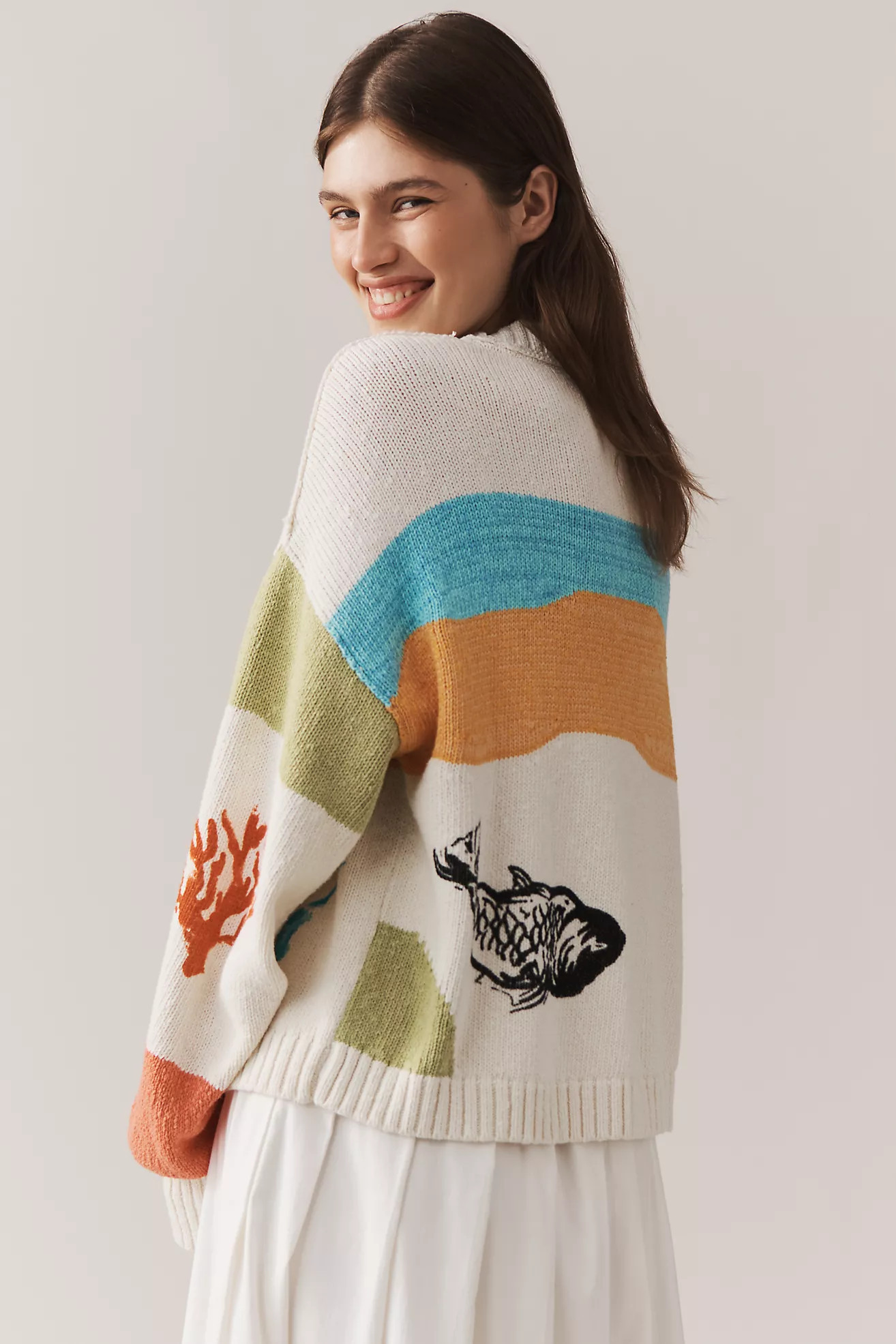 Pilcro Icon Graphic Cardigan Sweater | Anthropologie (US)