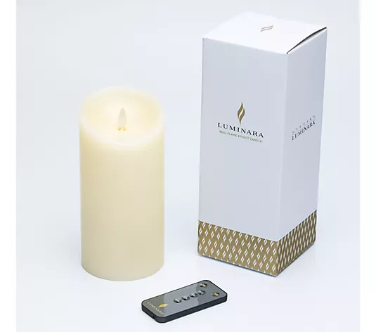 Luminara 7.0" Tall (3.5" Diameter) Unscented Flameless Candle - QVC.com | QVC