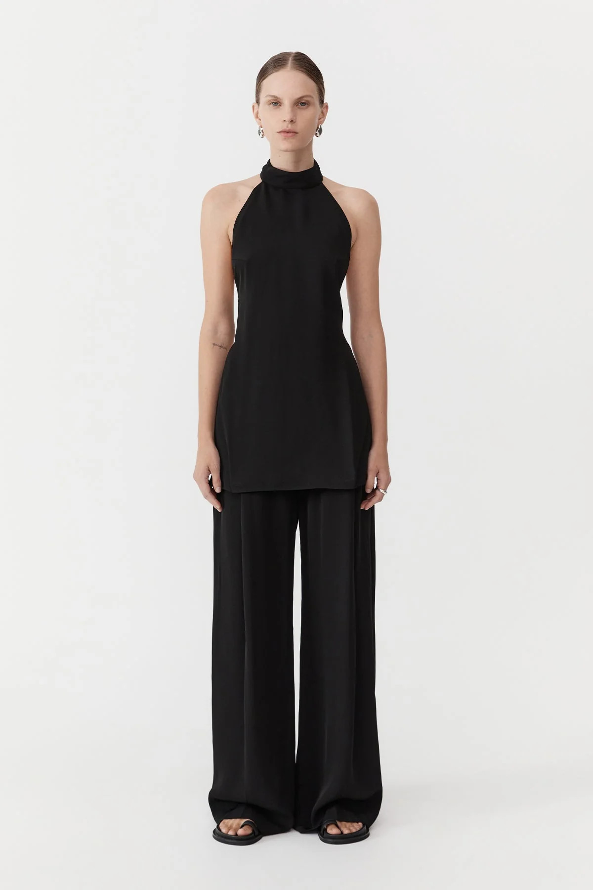 High Neck Tunic - Black | St. Agni
