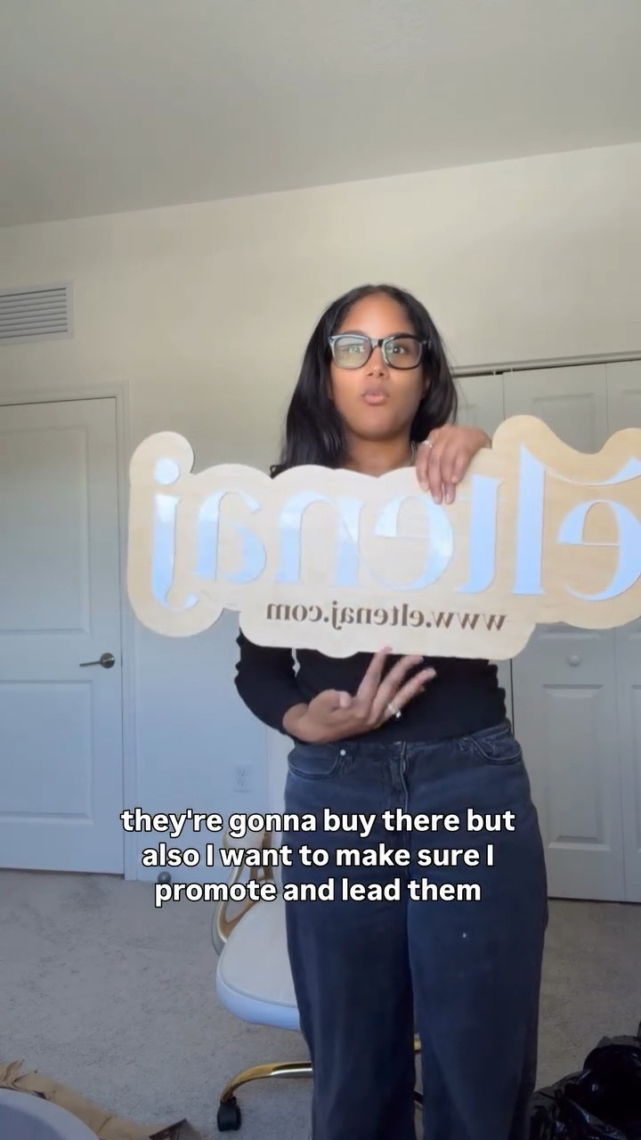 Eltenaj IRL | Episode 3 🤎
Unboxing day!! My signs finally arrived and I’m obsessed 😍

We’ve got the wood wall sign, the hanging aisle sign so people can spot us while walking through, and the cutest little table setup with QR codes + business cards. I’m unboxing everything in real time — no fake reactions here 👀

I’ll link the Etsy shop in my LTK for anyone getting ready for their own booth or store launch 💫

Now it’s crunch time… still so much to prep before opening 🫣

Shop with us online until we open at www.eltenaj.com