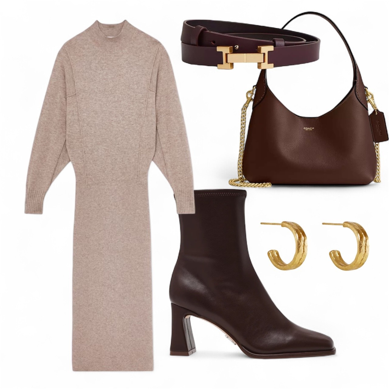 As seen on Ella ♥️ autumnal cosy knit dress from Reiss paired with leather boots, belt and gold earrings 

#LTKwinter #LTKautumn #LTKdatenight