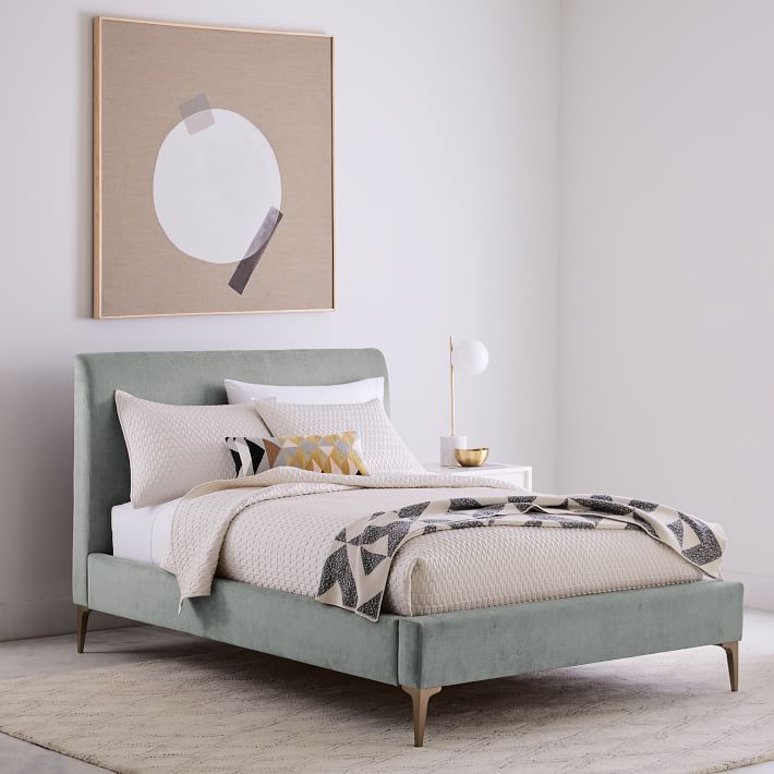 Andes Deco Upholstered Bed | West Elm (US)