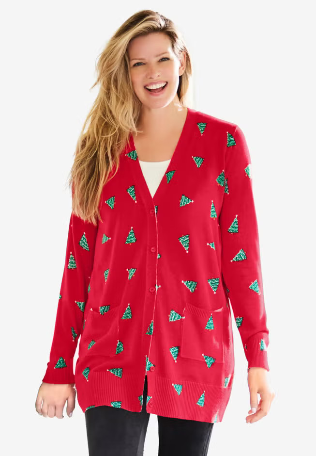 Perfect Longer-Length Cotton Cardigan | Woman Within