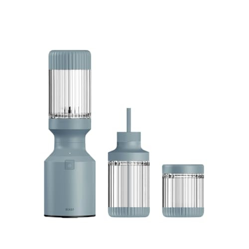 The Beast Mini Blender Plus | Mini Countertop Kitchen Blender | Blend Smoothies and Shakes, Dressings, Sauces, Dips | Extra Vessels, Straw Cap and Straws Included | 600W (Mist) | Amazon (US)