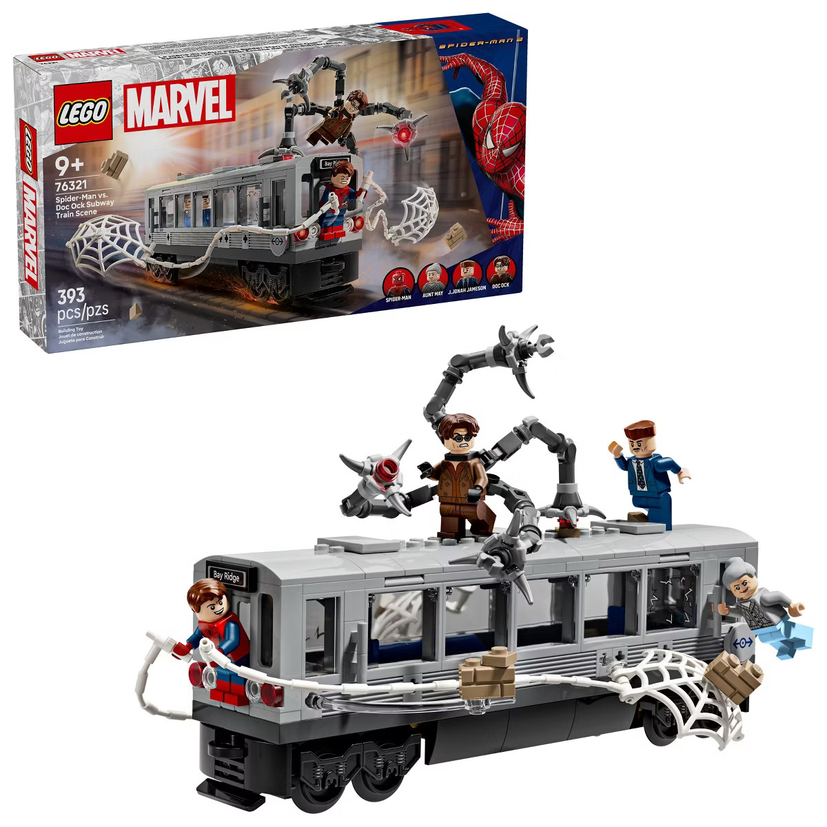 LEGO Marvel Spider-Man vs Doc Ock Subway Train Scene Building Set 76321 | Target