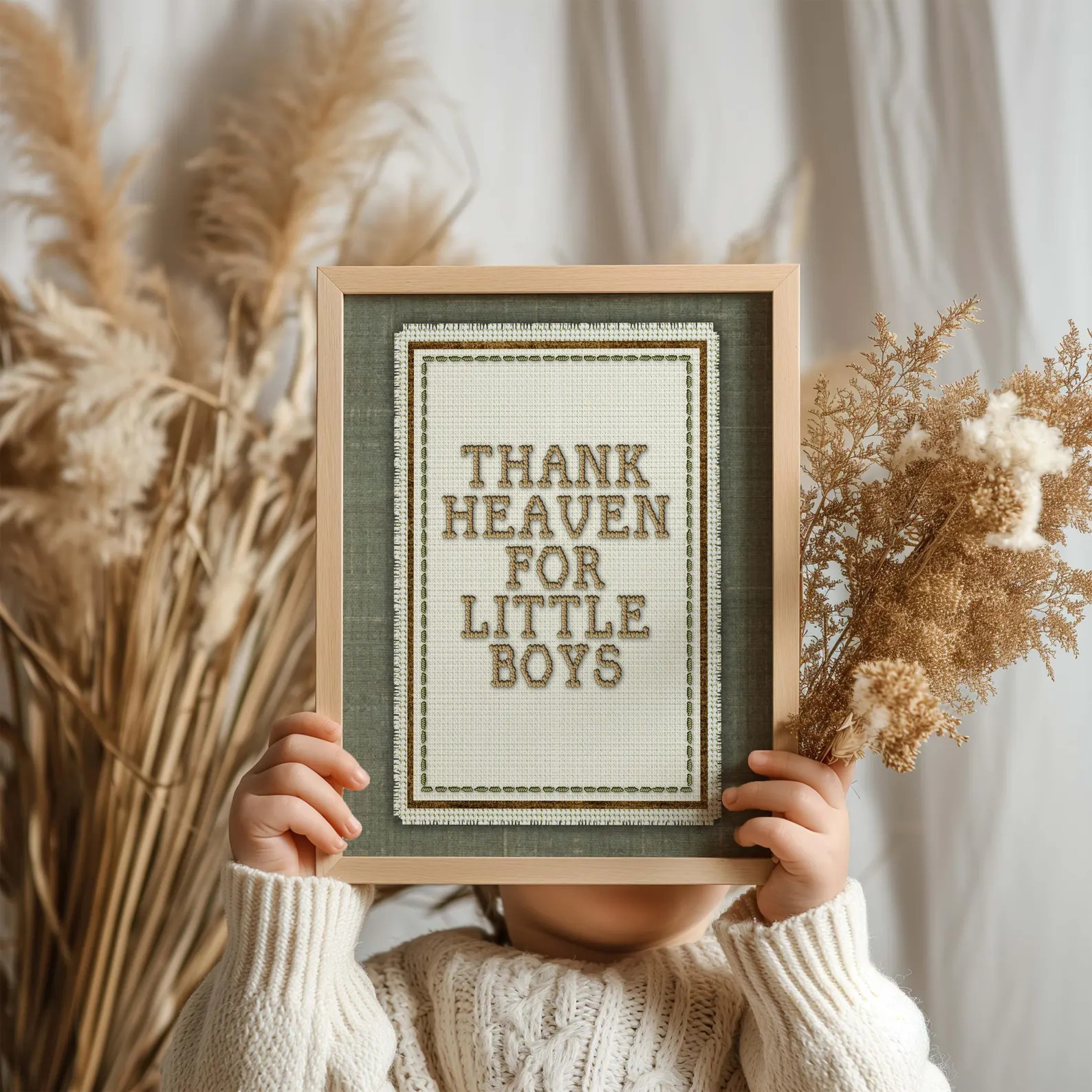 Thank Heaven for Little Boys Wall Art, Baby Boy Nursery Print, Nursery Quote Printable, Vintage B... | Etsy (Global)