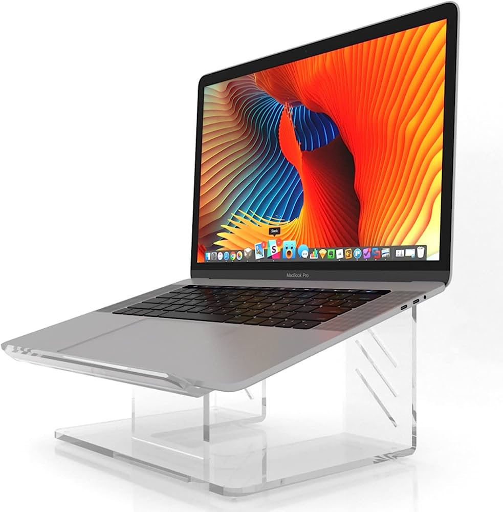 Vray Designs LLC- 6MM Clear Acrylic Laptop Stand, Stable & Ergonomic Laptop Riser for 10-17 Inch ... | Amazon (US)
