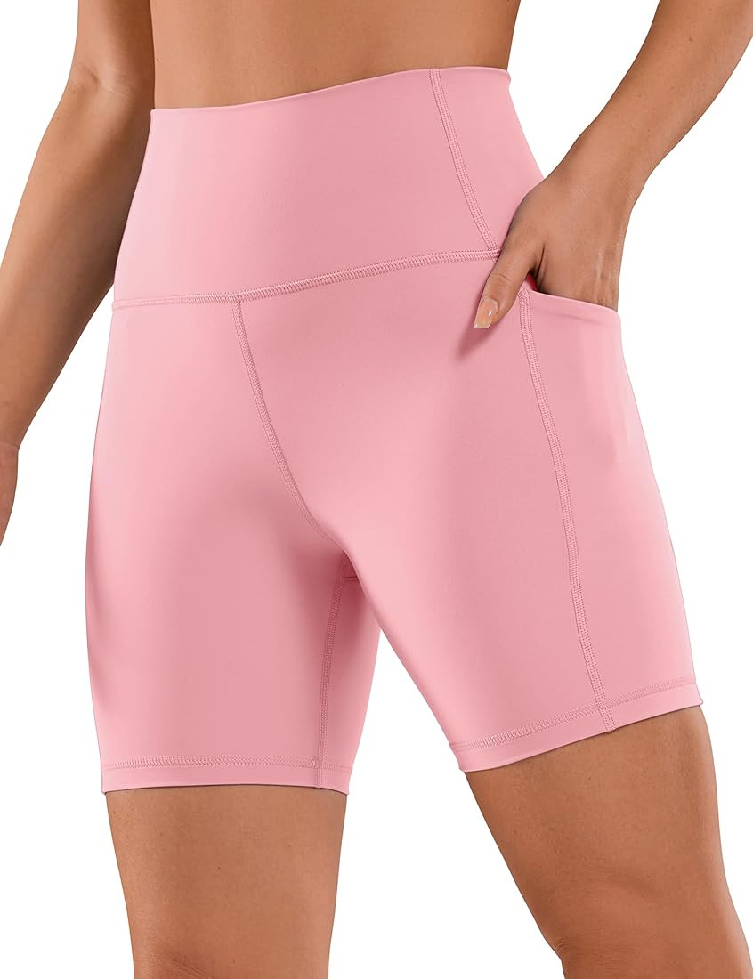 CRZ YOGA Women's Naked Feeling Biker Shorts - 4''/ 5''/ 6''/ 8''/ 10'' High Waisted Yoga Gym Span... | Amazon (US)