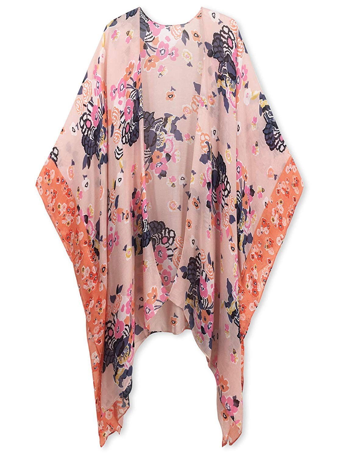 Moss Rose Women's Beach Cover up Swimsuit Kimono Cardigan with Bohemian Floral Print | Amazon (US)