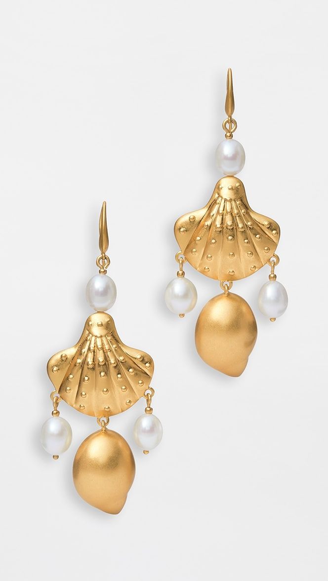 Shell and Pearl Drop Earrings | Shopbop