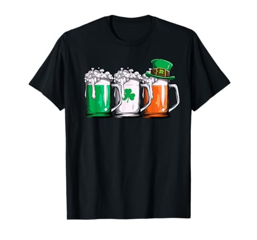 Irish Beer Ireland Flag St Patricks Day Men Women Leprechaun T-Shirt Small | Amazon (US)