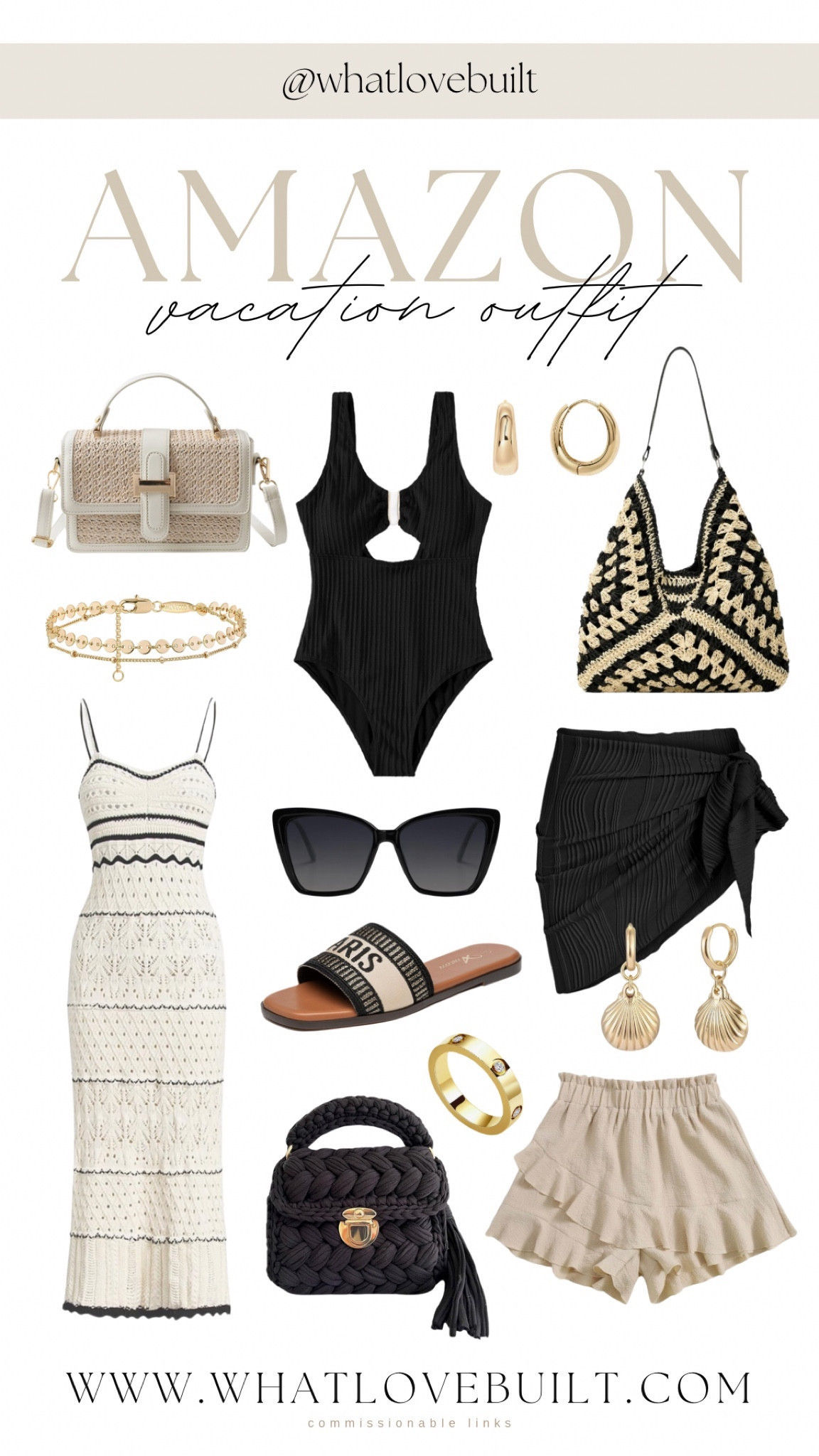 Amazon Vacation Outfit

#travel #beach #vacation #pack #whattopack #tropical #trip #vacay #beachtrip #beachvacation #swim #swimsuit #accessories #jewelry #amazon #amazonfind #springbreak #summer #sandals

#LTKstyletip #LTKfindsunder50 #LTKtravel