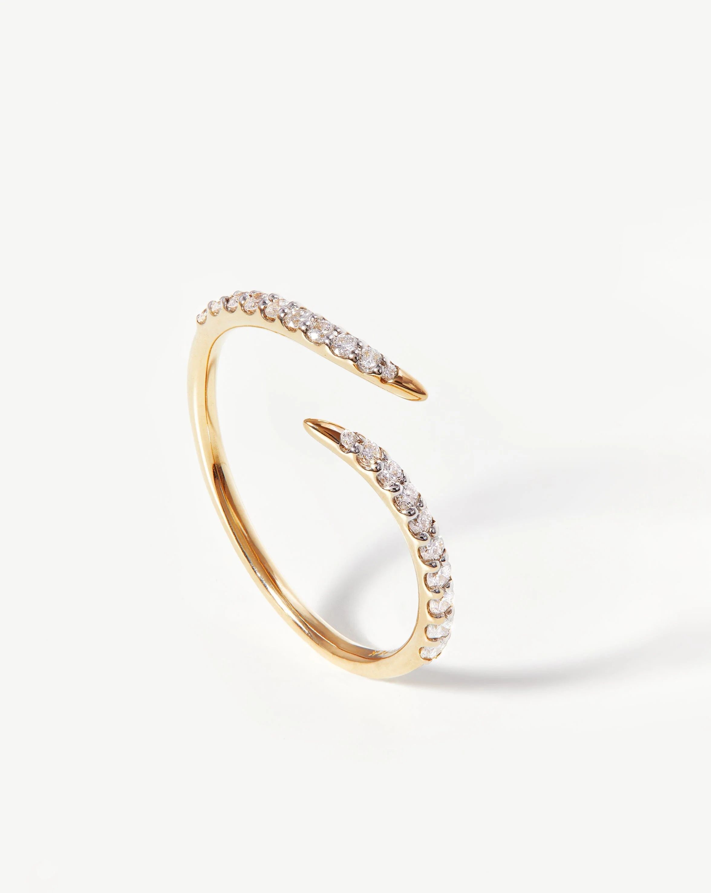 Fine Open Claw Ring | 14ct Solid Gold/Diamond | Missoma