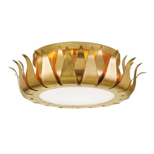 Broche Flush Mount, Antiqued Gold | One Kings Lane
