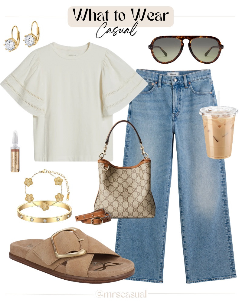 Simple pieces styled right just hit every time 🤍 would you wear this for errands or lunch?

#LTKSeasonal #LTKmomlife #LTKOver40