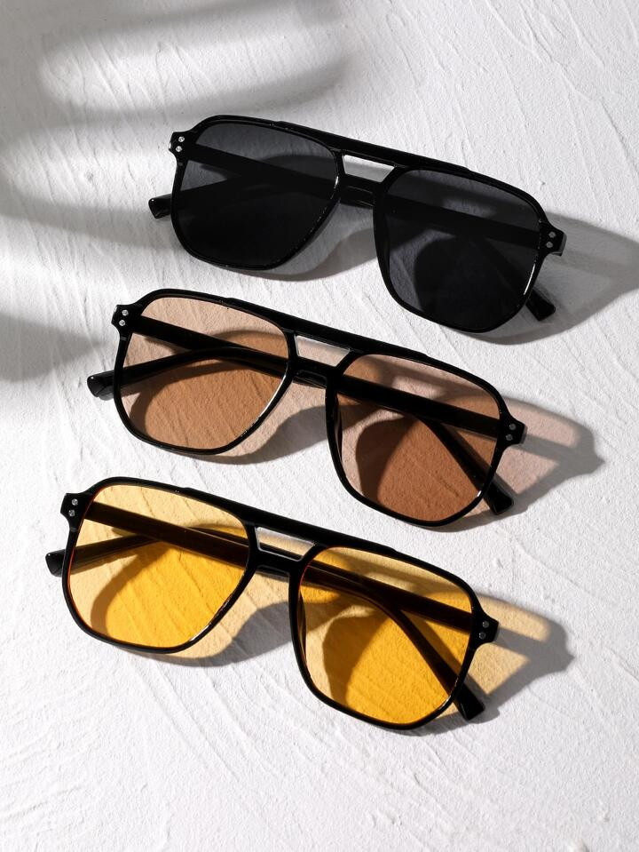 3pairs Women Tinted Lens Fashion Glasses | SHEIN