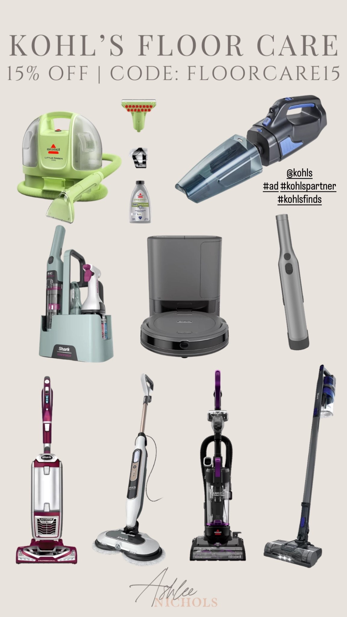 15% off Kohl’s floor care with code: FLOORCARE15

@kohls #ad #kohlspartner #kohlsfinds