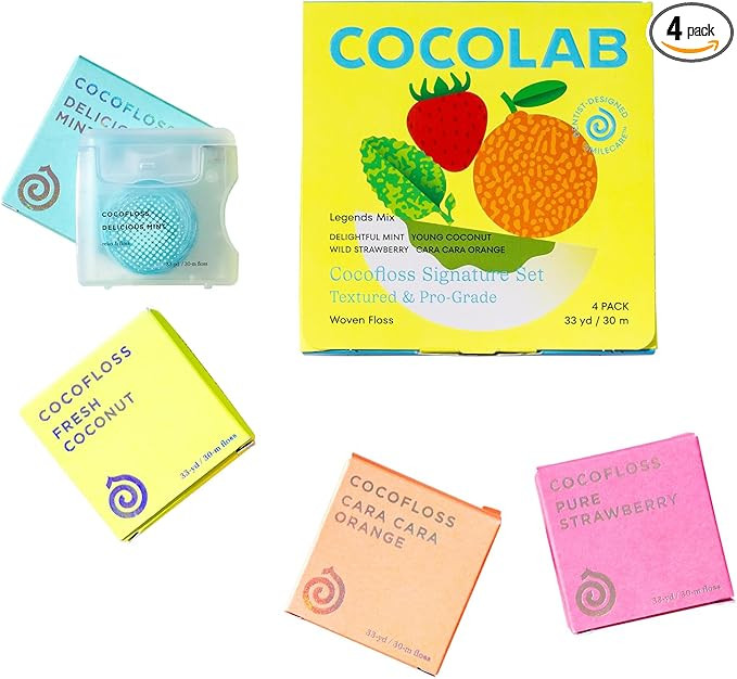 Cocofloss Woven Dental Floss, Dentist-Designed Oral Care, Waxed, Vegan, Kid-Friendly, with Coconu... | Amazon (US)