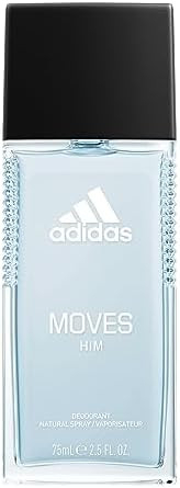 Adidas Moves Him Body Fragrance 2.5 fl oz (Pack of 1) , Notes of Green Apple, Cedarwood, Musk, Me... | Amazon (US)