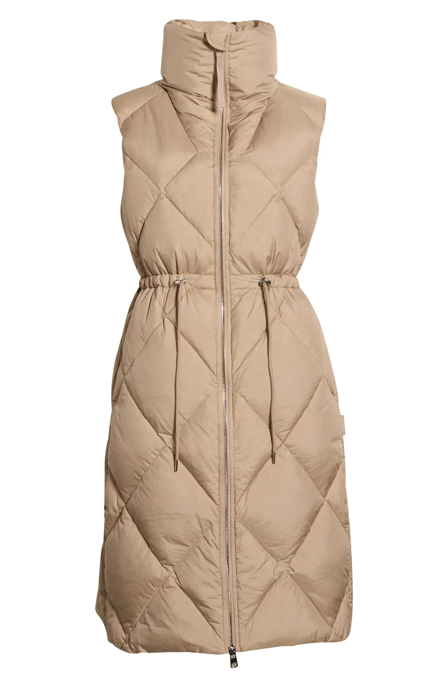 Navine Quilted Longline Down Vest | Nordstrom