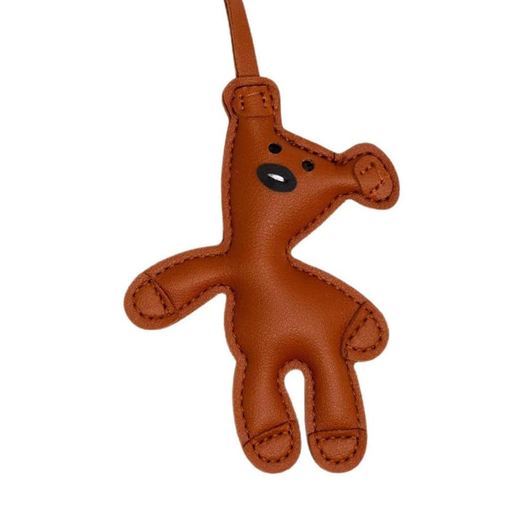 Bear Bag Charm, Leather Teddy Bear Keychain for Handbags, Backpacks & Purses, Durable Bag Accesso... | Amazon (US)