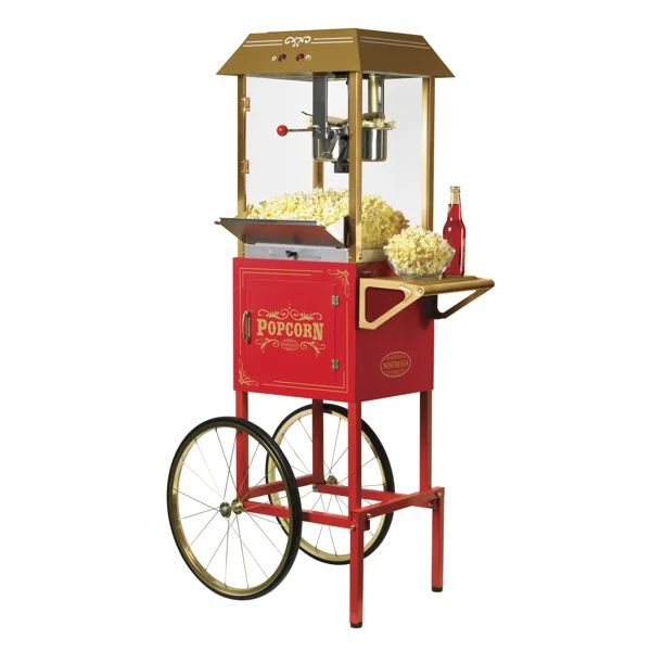 Nostalgia 10 oz. Popcorn Machine with Cart | Wayfair North America