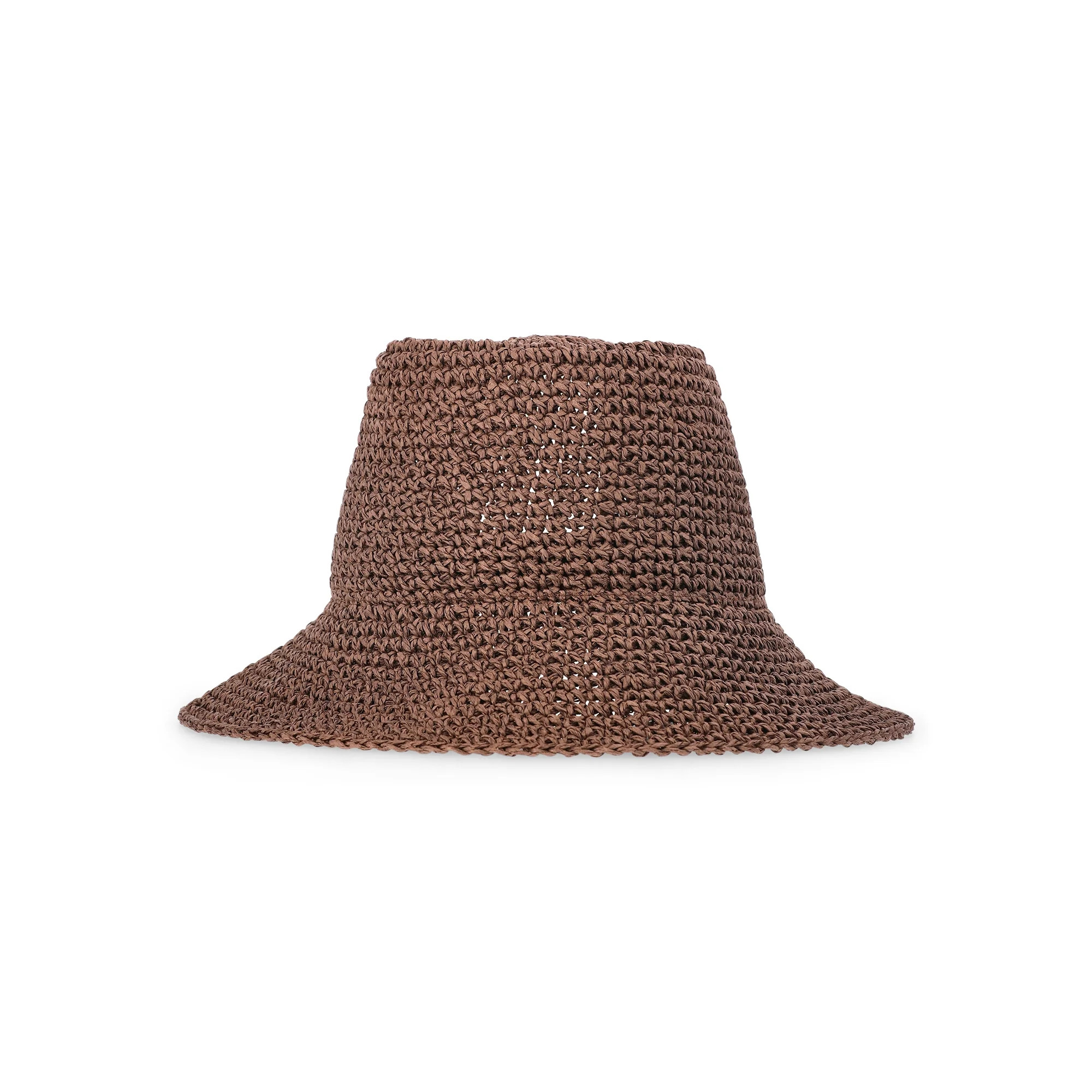 Time and Tru Women's Crochet Bucket Hat, Brown | Walmart (US)