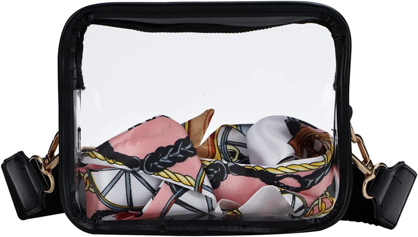 Oweisong PVC Clear Crossbody Bag Stadium Approved Transparent Shoulder Purse Small Phone Handbag ... | Amazon (US)