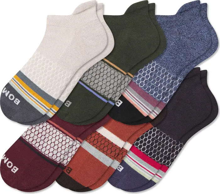 Assorted 6-Pack Stripe Ankle Socks | Nordstrom