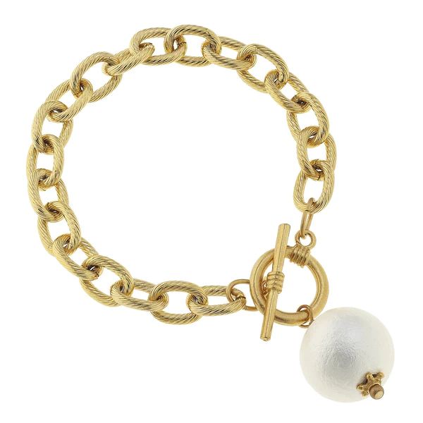 Cotton Pearl Toggle Bracelet | Susan Shaw