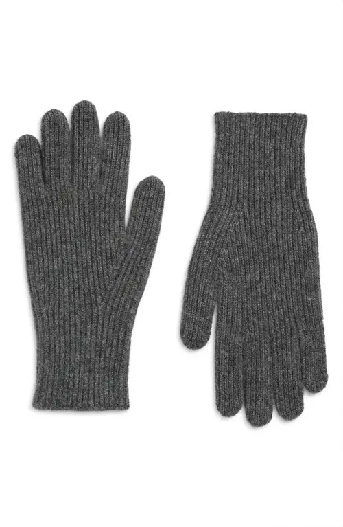 TOTEME Cashmere Gloves in Charcoal Melange at Nordstrom | Nordstrom