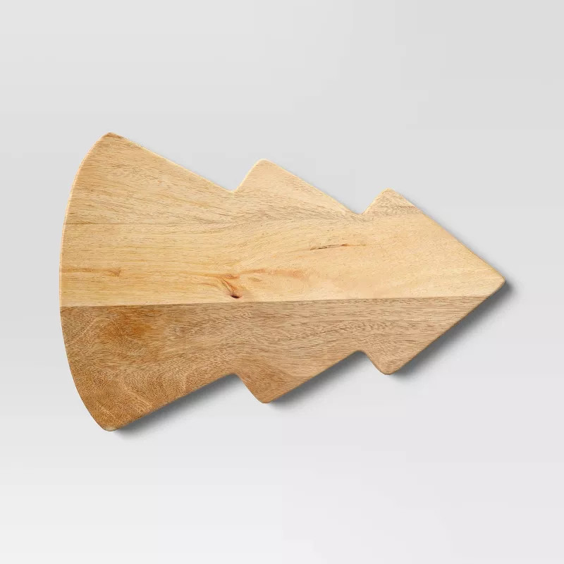 Christmas Wood Tree Serving Tray Brown - Threshold™ | Target
