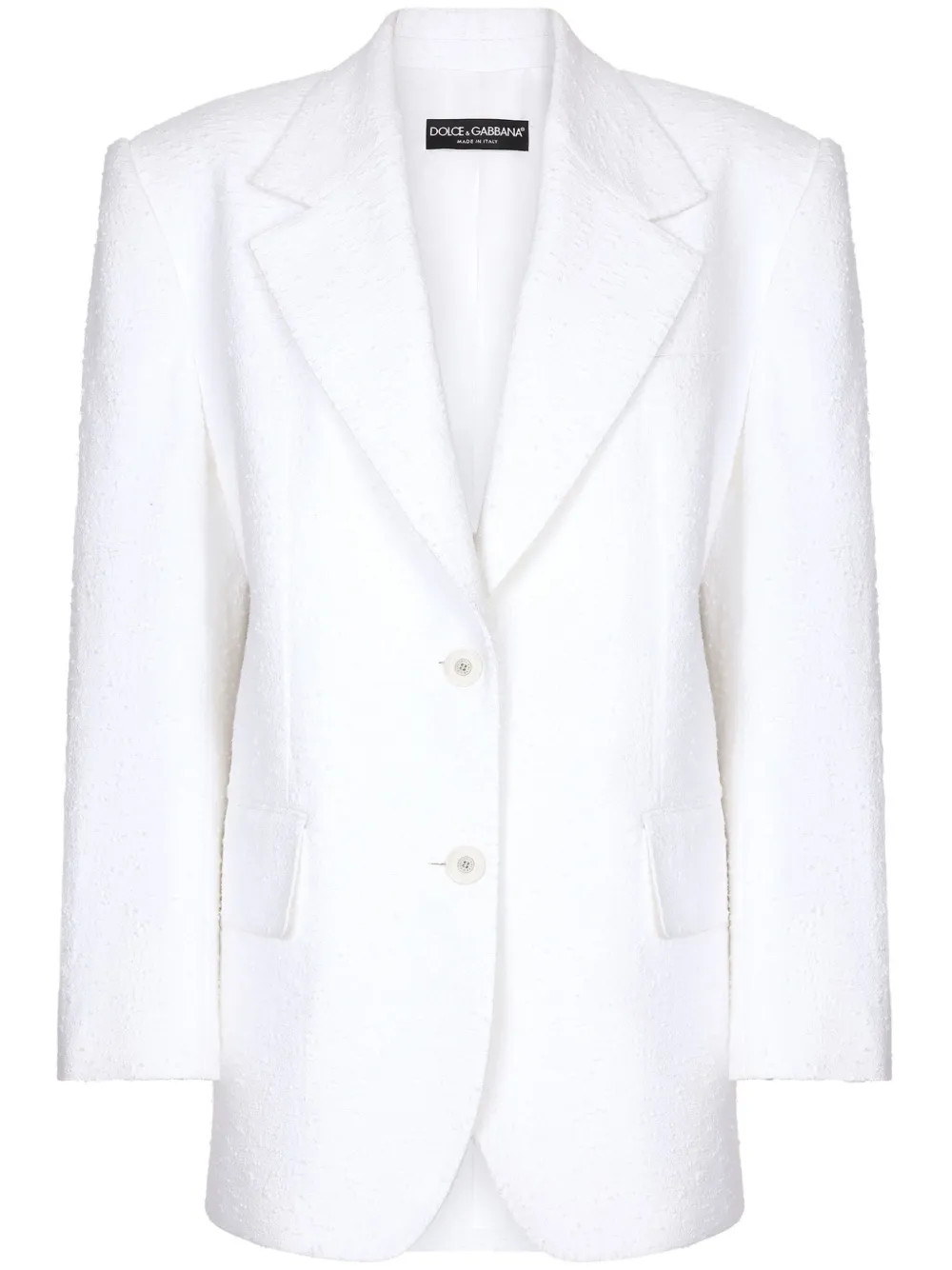 Dolce & Gabbana single-breasted Tweed Blazer - Farfetch | Farfetch Global