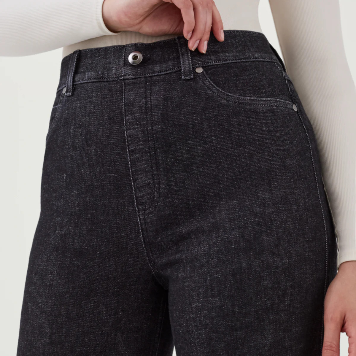 Wide Leg Jeans, Charcoal | Spanx