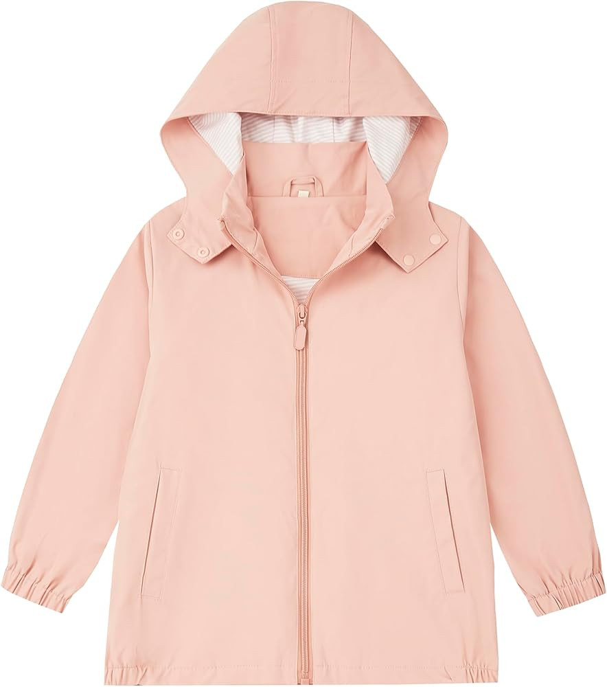 Boys Girls Waterproof Hooded Jackets Lightweight Soft Lining Kids Windbreaker Rain Coats | Amazon (US)