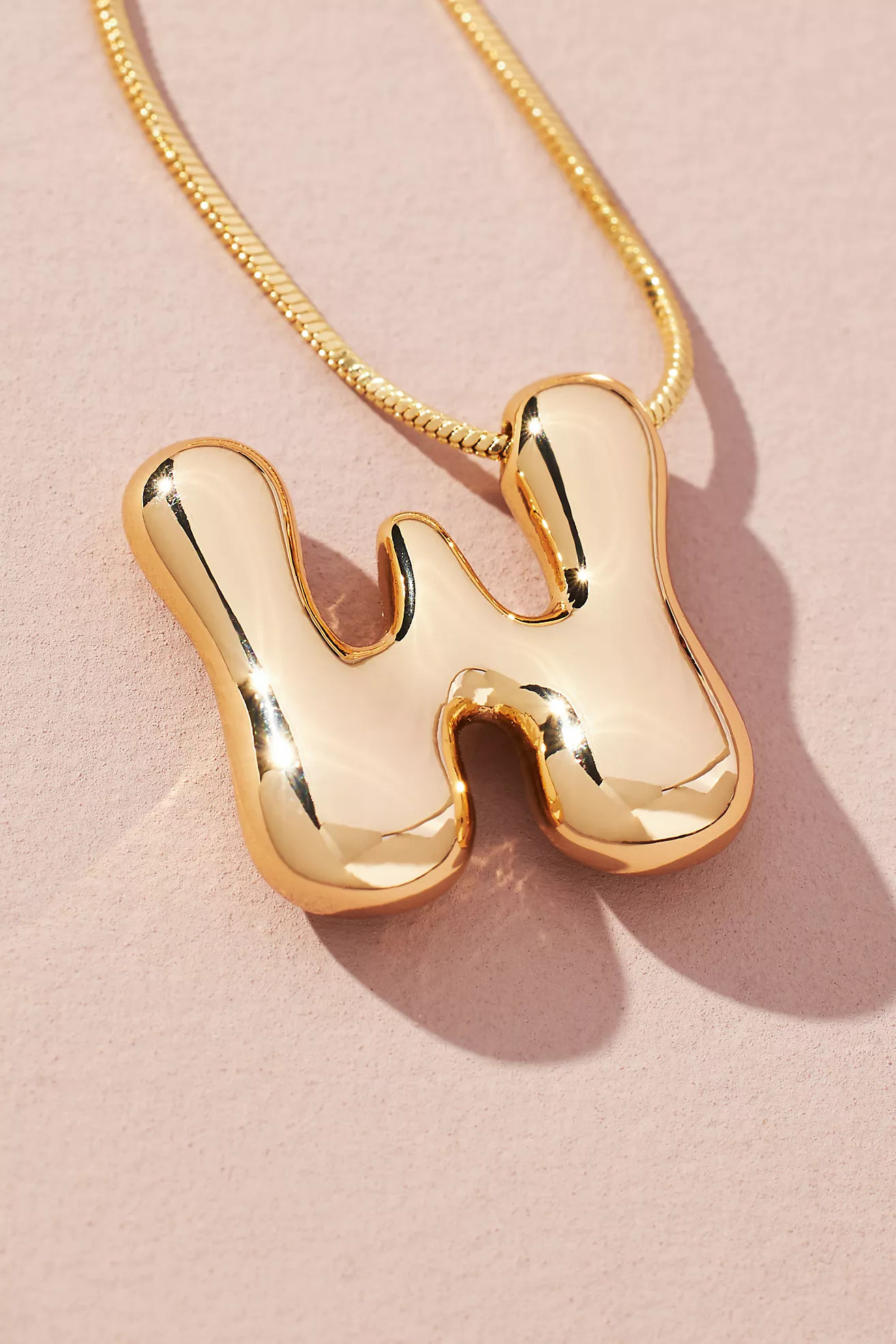 Bubble Letter Monogram Necklace | Anthropologie (US)