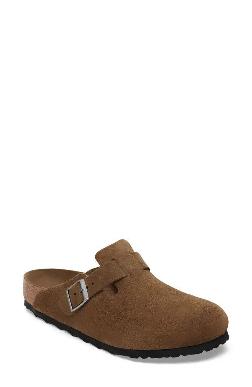 Birkenstock Boston Soft Footbed Clog in Dark Tea at Nordstrom, Size 9-9.5Us | Nordstrom