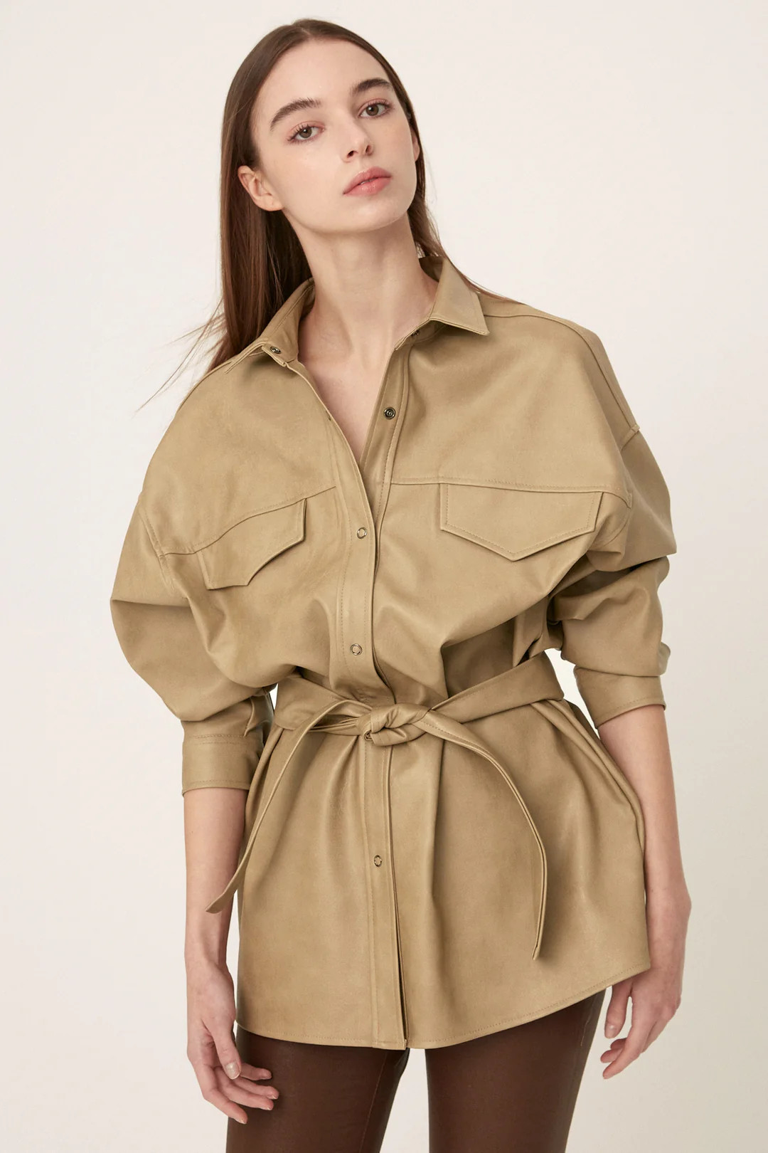 Mia Pleather Oversized Jacket | Storets (Global)