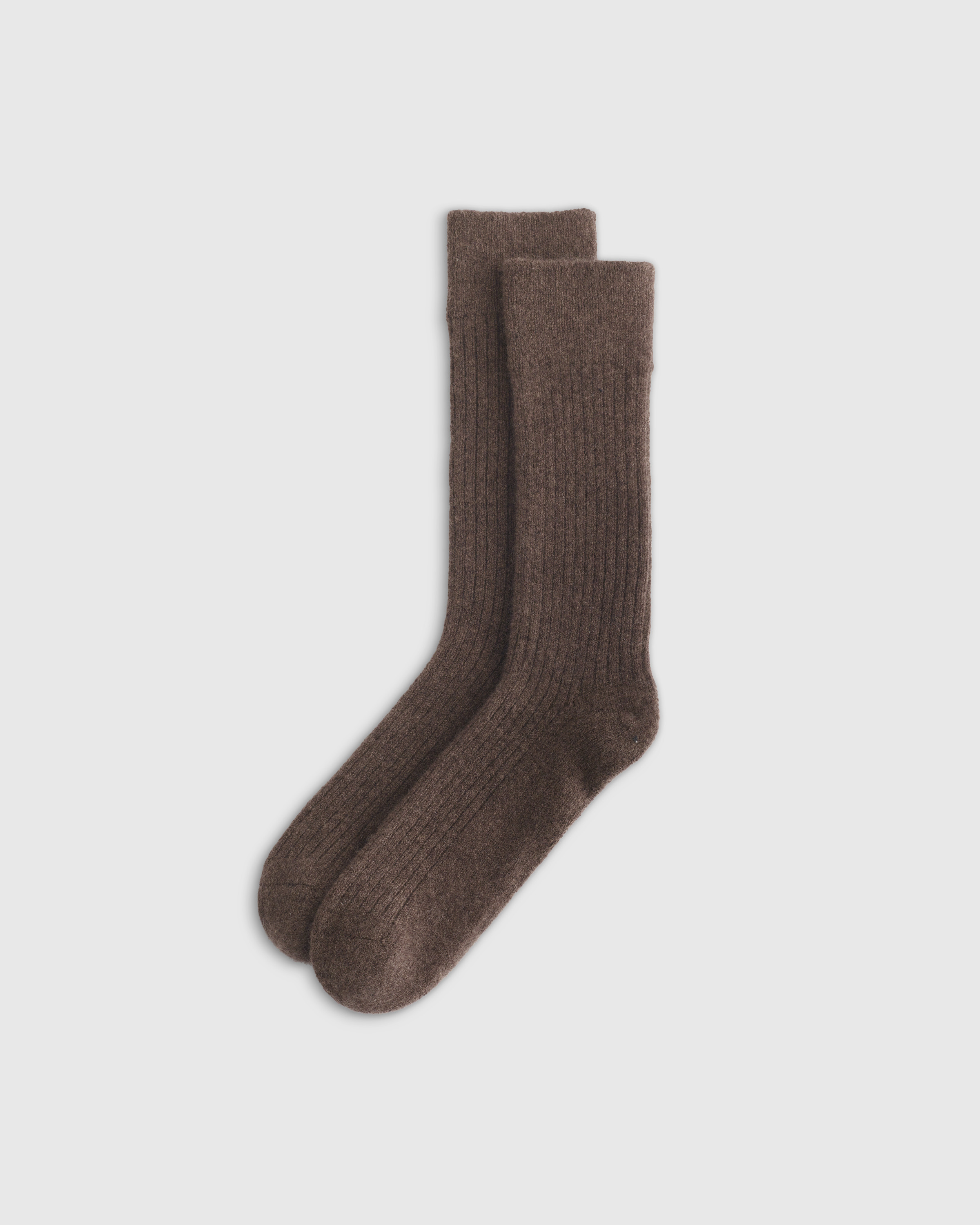 Quince | Cashmere Trouser Sock in Brown, Size XS/Small | Quince