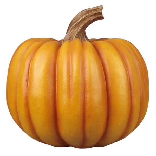 Orange Resin Round Pumpkin, 12" | At Home