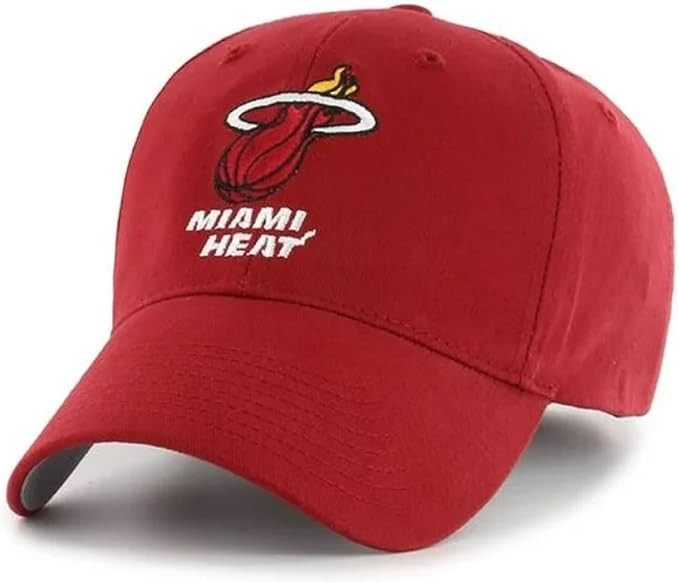 Officially Licensed Miami Basketball MVP Red Hat Classic Heat Team Embroidered Logo Solid Cap | Amazon (US)