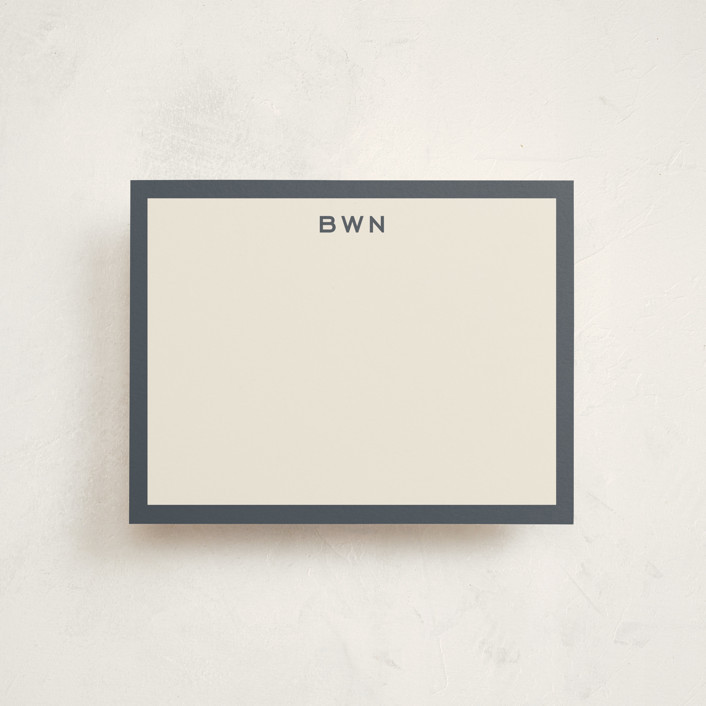 "Tailor" - Customizable Personalized Stationery in Blue by Megan Davis. | Minted