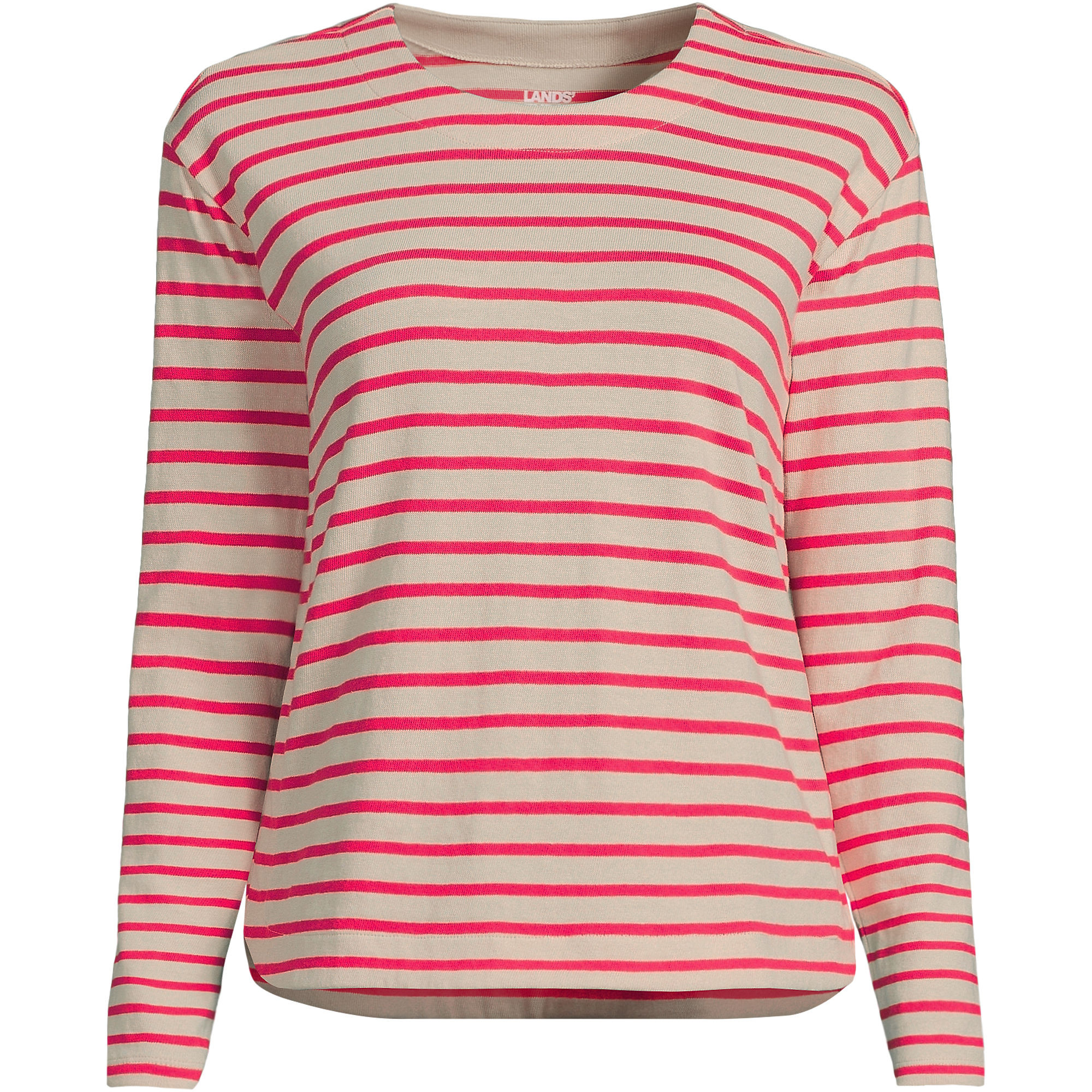 Women's Long Sleeve Mariner Jersey Crewneck Tee | Lands' End (US)