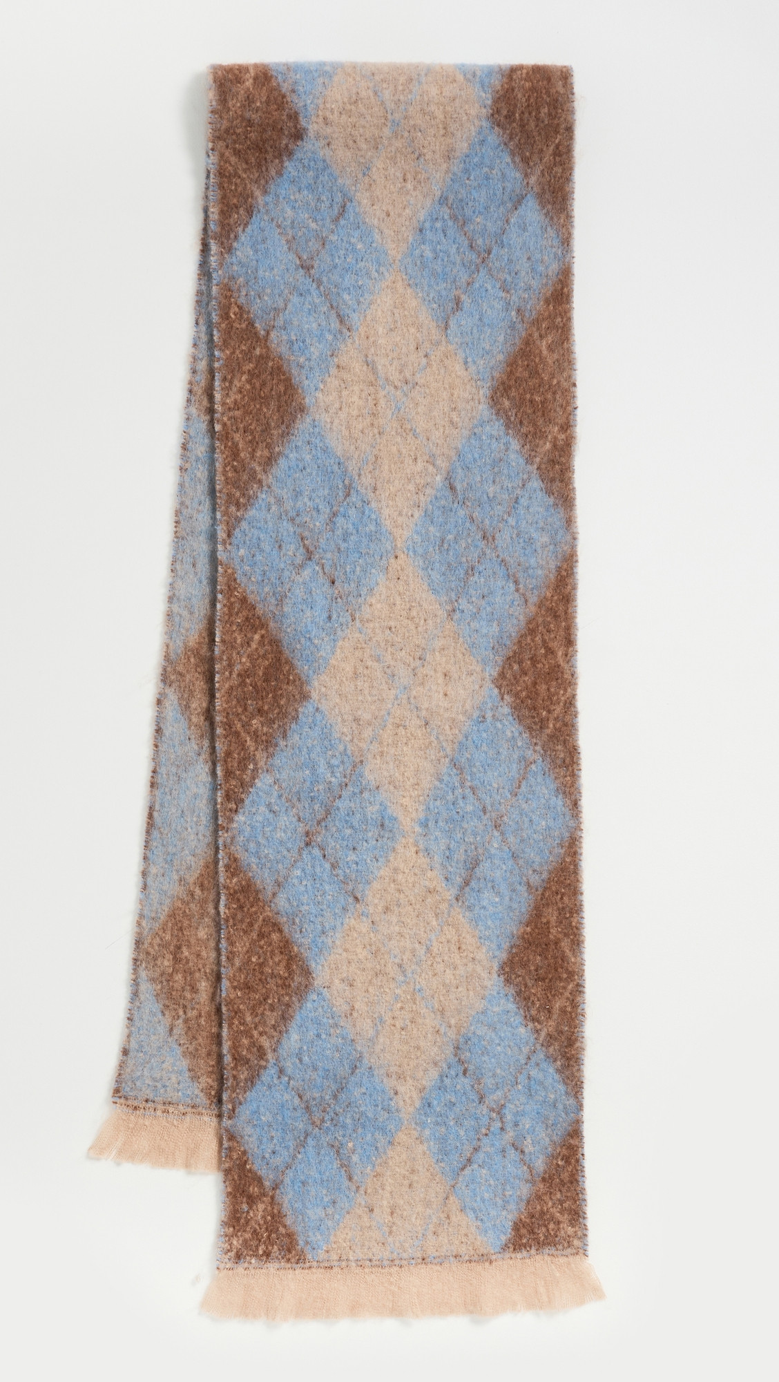 Hat Attack Argyle Scarf Brown/Blue One Size | Shopbop