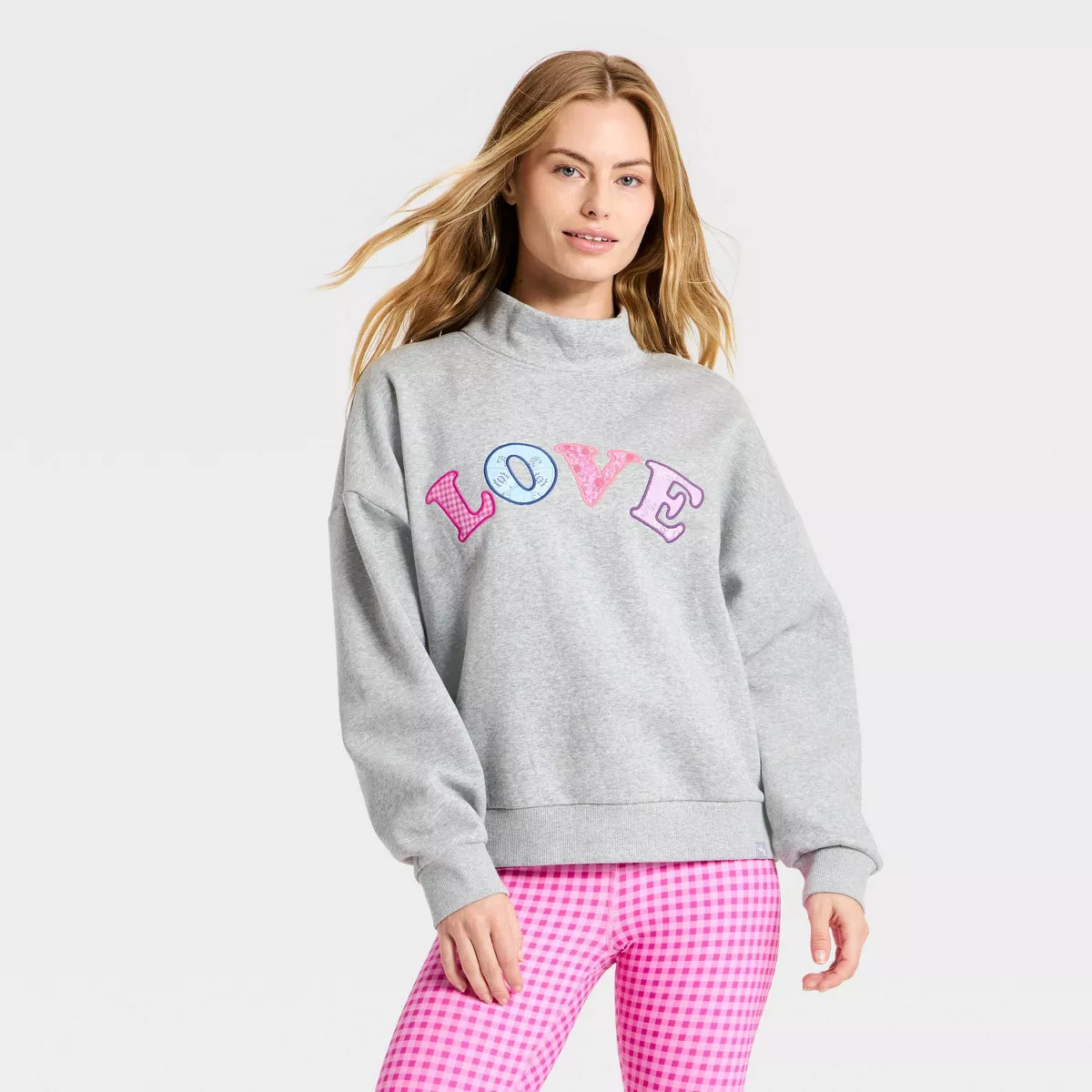 Women's Valentine's Day Mock Neck Sweatshirt - JoyLab™ | Target