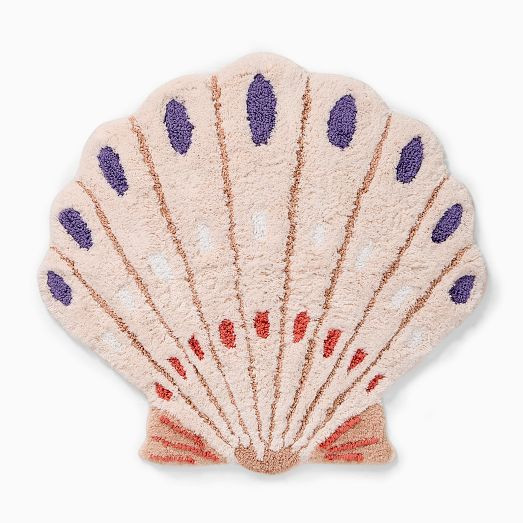 Kids Shell Shaped Bath Mat | West Elm (US)